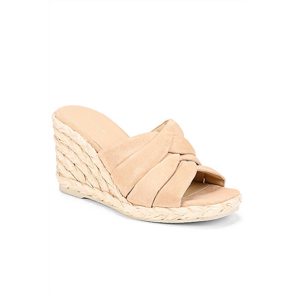 NEW VINCE women's gilian woven strap wedge in blonde
